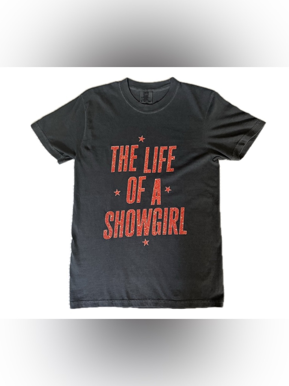 Life of a Showgirl Graphic Tee Comfort Colors Pepper Gray Size S Taylor Swift